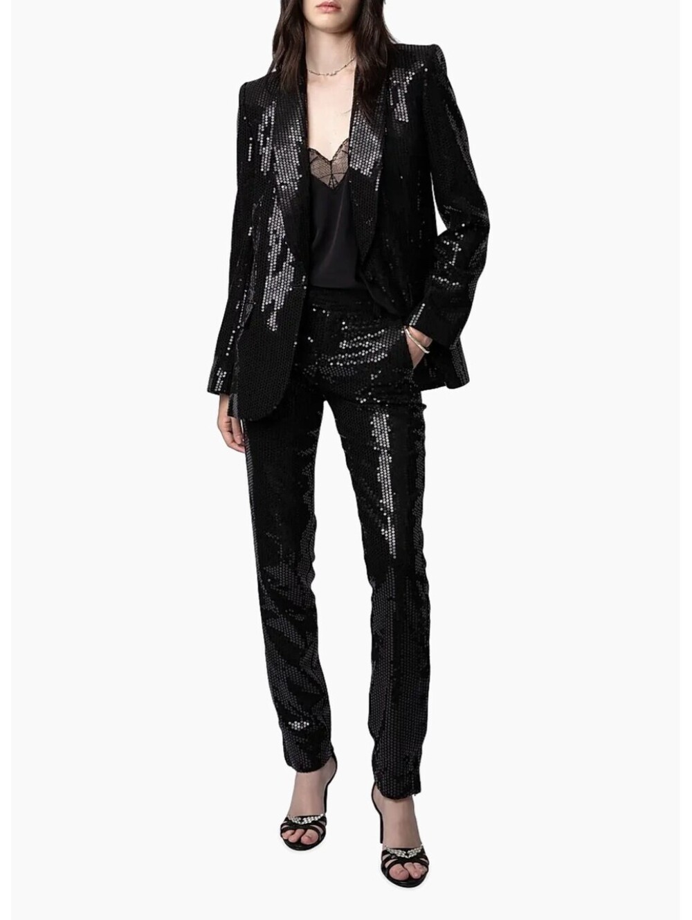 Zadig & Voltaire Prune Sequin Pants - Size 40